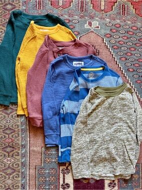 Boys assorted brands Henley style long sleeve shirts. 5T